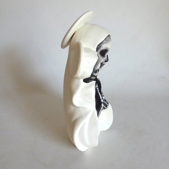 NEW 10" SANTA MUERTE & CHILD HOLY DEATH UPCYCLED GOTHIC HORROR FIGURE ODDITY - Picture 3 of 10